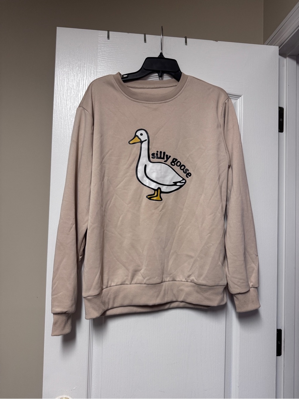 Silly Goose Graphic Sweatshirt - Beige